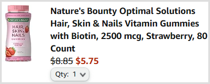 Natures Bounty Gummies Checkout