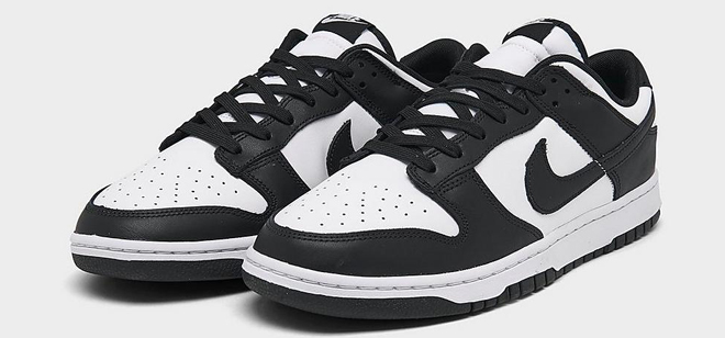 Nike Mens Dunk Low Shoes in Black White Color Nike Mens Dunk Low Shoes in Black White Color