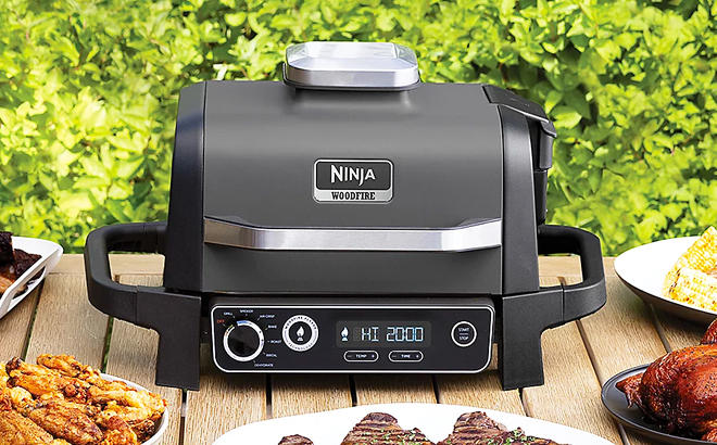 Ninja Woodfire 7 in 1 Electric Outdoor Smoker AirFry Grill with Griddle