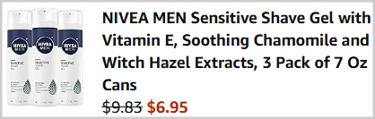 Nivea Men Shave Gel Checkout