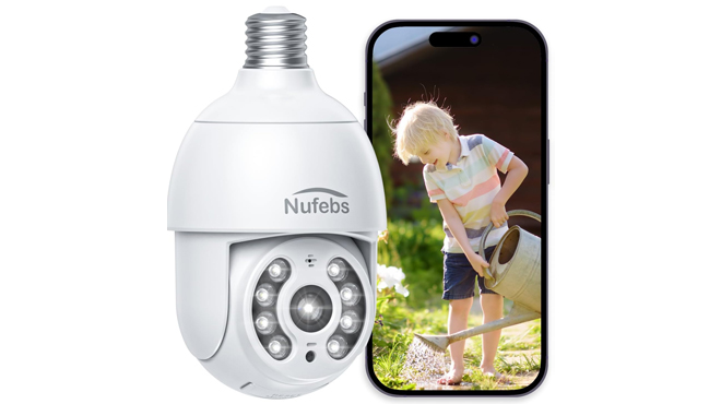 Nufebs Security Camera Light Bulb 1080P