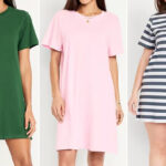Old Navy Crew Neck Mini T Shirt Dress in Three Colors