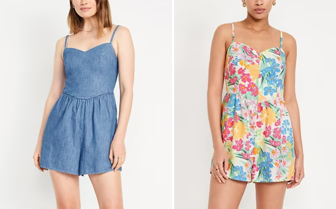 Old Navy Womens Fit Flare Cami Romper