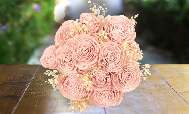 Omni Horticulture 20 in Pink Indoor Dozen Rose Artificial Flower Bouquet
