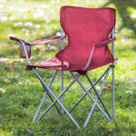 Ozark Trail Adult Basic Quad Folding Camp Chair in Red Color