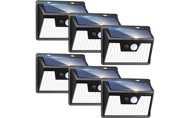Peasur Solar Motion Sensor Lights 6 Pack