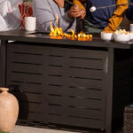 People Gathered around Best Choice Products 42 inch Fire Pit Table