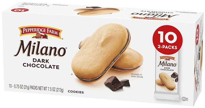 Pepperidge Farm Milano Cookies 10 Pack in Dark Chocolate Flavor