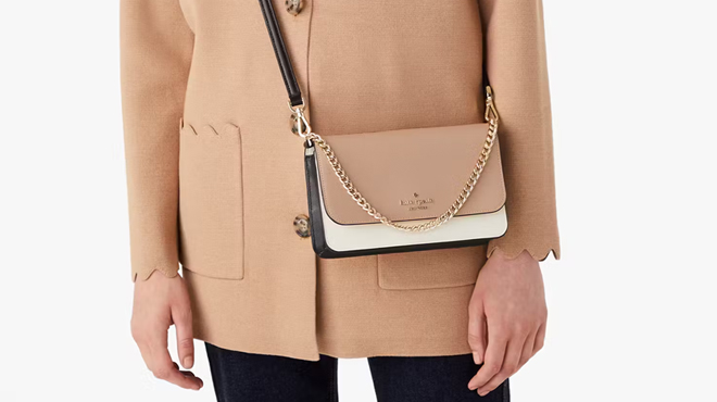 Person Wearing Kate Spade Color Block Crossbody Bag Person Wearing Kate Spade Color Block Crossbody Bag