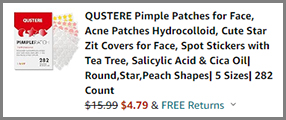 Pimple Patches 282 Count at Amazon