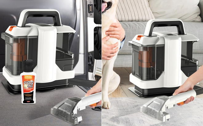 Portable Carpet Cleaner in Use Portable Carpet Cleaner in Use