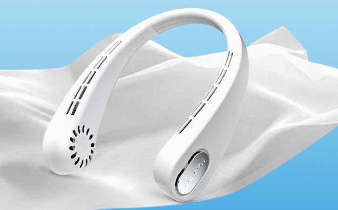 Portable Neck Fan in white color