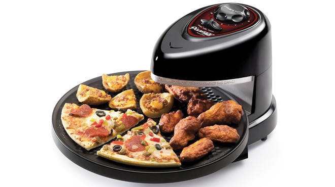 Presto Pizzazz Plus Rotating Oven Filled with Food Presto Pizzazz Plus Rotating Oven Filled with Food
