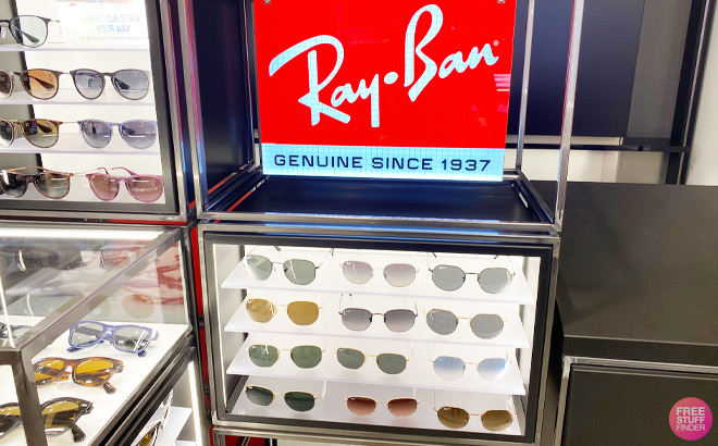 Ray-Ban Sunglasses Inside a Store