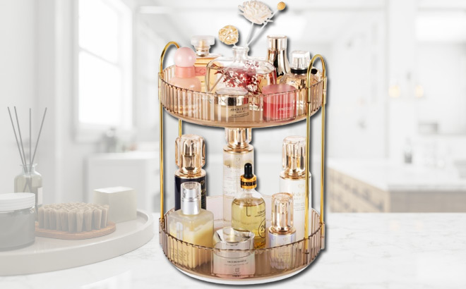 Rotary Makeup Organizer