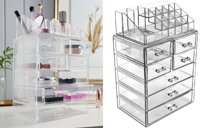 Sorbus 7 Drawer Makeup and Jewelry Storage Case