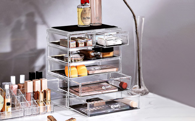 Sorbus Makeup and Jewelry Storage Clear Case