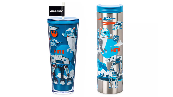 Star Wars Hoth Starbucks Tumbler with Straw and Star Wars Hoth Stainless Steel Starbucks Travel Tumbler on White Background