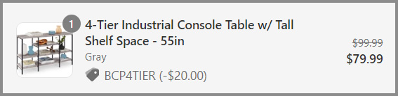 4-Tier Console Table Summary