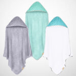 Three Baby Hooded Bath Towel Sets