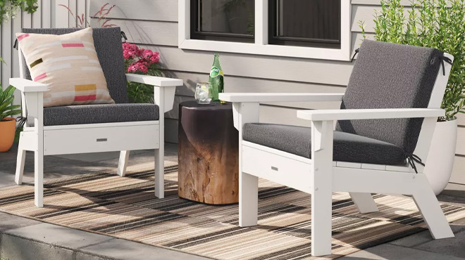 Threshold Woven Outdoor Chair Cushions on Chairs Threshold Woven Outdoor Chair Cushions on Chairs