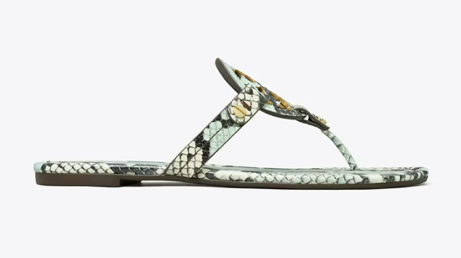 Tory Burch Miller Snake Embossed Sandals