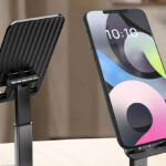 Two Cell Phone Stand Holders in Black Color