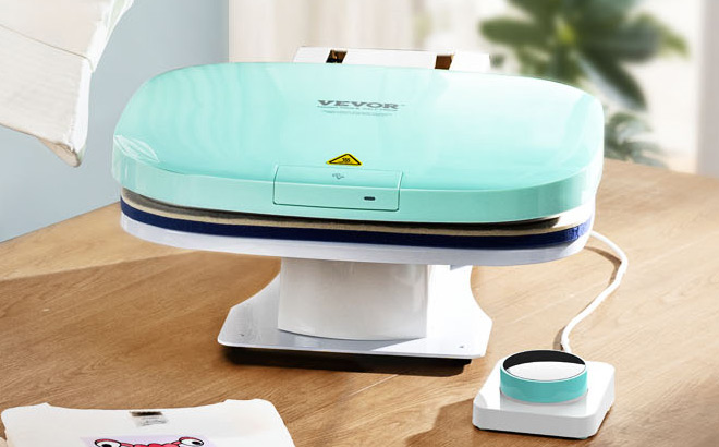 Vevor Auto Heat Press Machine on the Table