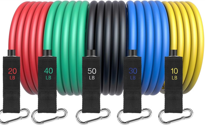 WIKDAY Exercise Resistance Bands with Handles