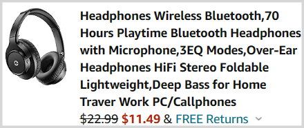 Wireless Headphones Checkout