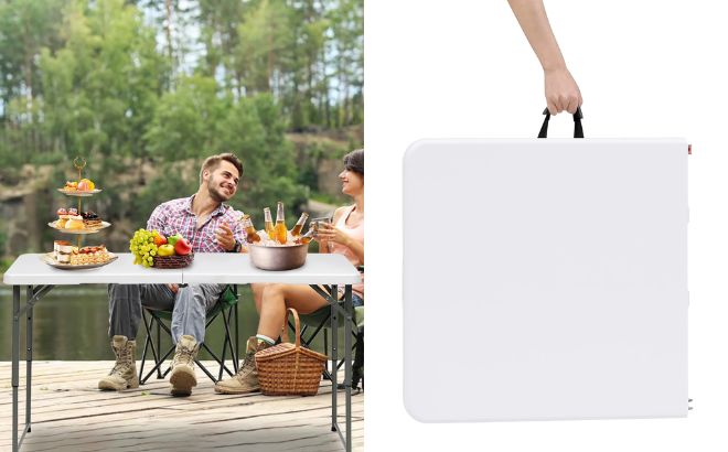 YouYeap 4 Foot Folding Table YouYeap 4 Foot Folding Table