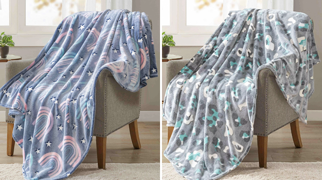 Your Zone Glow in the Dark Oversized Velvet Plush Throws