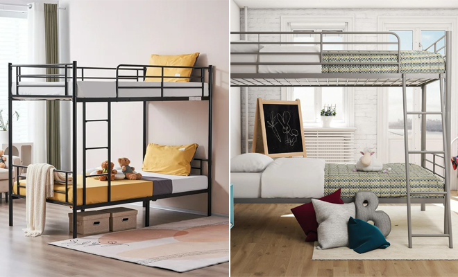 Zimtown Twin over Twin Steel Bunk Beds Frame and Mainstays Convertible Twin over Twin Metal Bunk Bed Zimtown Twin over Twin Steel Bunk Beds Frame and Mainstays Convertible Twin over Twin Metal Bunk Bed