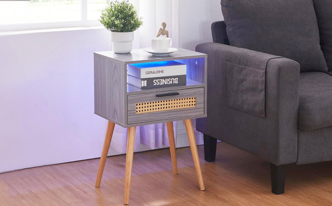 24 Inch Bedside Table