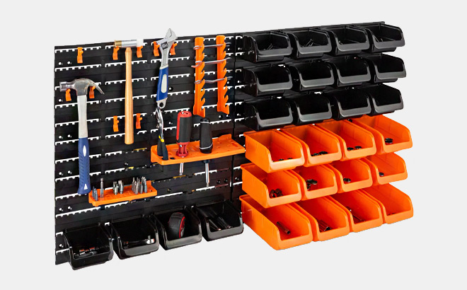 44 Piece Wall Mounted Garage Storage Rack 44 Piece Wall Mounted Garage Storage Rack