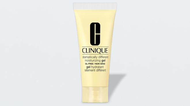 Clinique Dramatically Different Moisturizing Gel on Gray Background Clinique Dramatically Different Moisturizing Gel on Gray Background