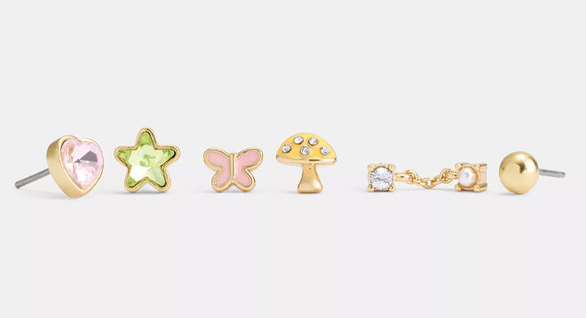 Coach Outlet Butterfly And Star Mismatch Earrings Set Coach Outlet Butterfly And Star Mismatch Earrings Set