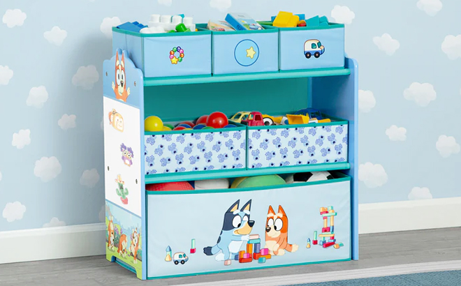 Delta Bluey Design Store 6 Bin Toy Storage Organizer