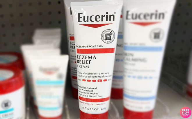 Eucerin Eczema Relief Cream on a Shelf Eucerin Eczema Relief Cream on a Shelf