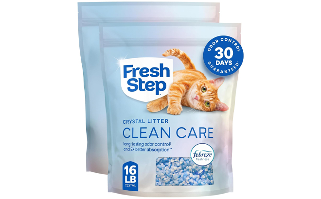 Fresh Step Clean Care Crystal Cat Litter 2 Pack