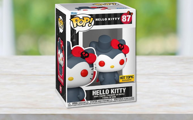 Funko Hello Kitty Pop Dracula Vinyl Figure on a Table