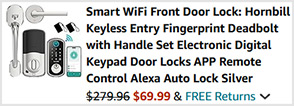 Hornbill Smart WiFi Front Door Lock Set Screenshot