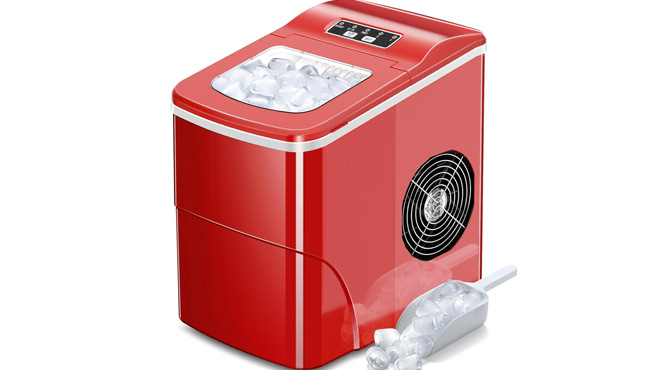 Ice Makers Countertop with Self Cleaning
