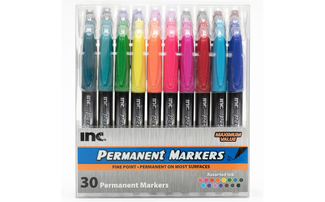 Inc 30 Count Permanent Markers Inc 30 Count Permanent Markers