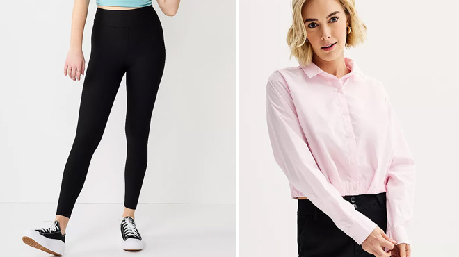 Juniors SO Ribbed Legging and Shirt