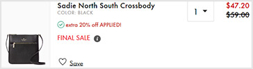 Kate Spade Sadie North South Crossbody Screenshot