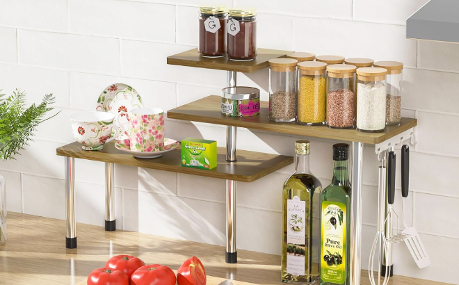 Kitchen Corner Shelf Countertop Organizer