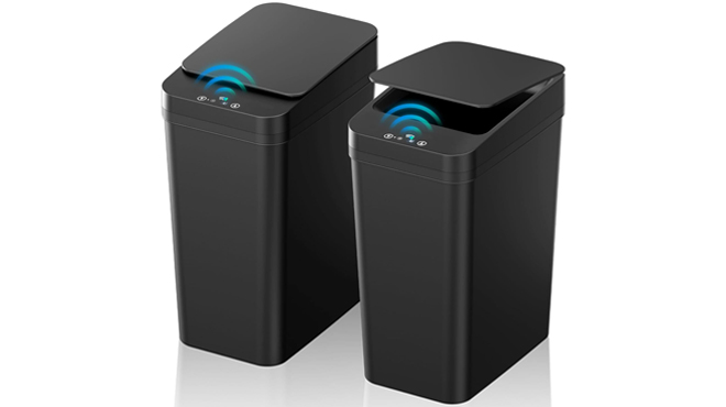 Motion Sensor 2 2 Gallon Trash Cans 2 Pack Motion Sensor 2 2 Gallon Trash Cans 2 Pack