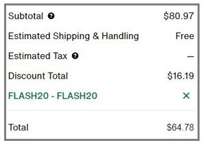 Nike Shoes Order Summary at Checkout