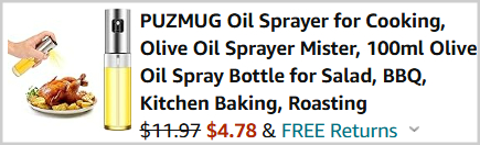 Oil Sprayer for Cooking Checkout Oil Sprayer for Cooking Checkout